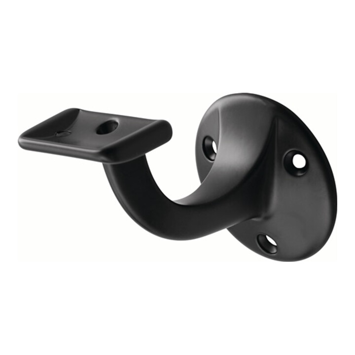 Hermeta Schwarz Treppengeländer + Handlauf, Handlaufträger 3507 Aluminium Kunststoffbeschichtet Durchmesser Wandplatte 56 Mm Gerade A... (Aluminium) - Image 3