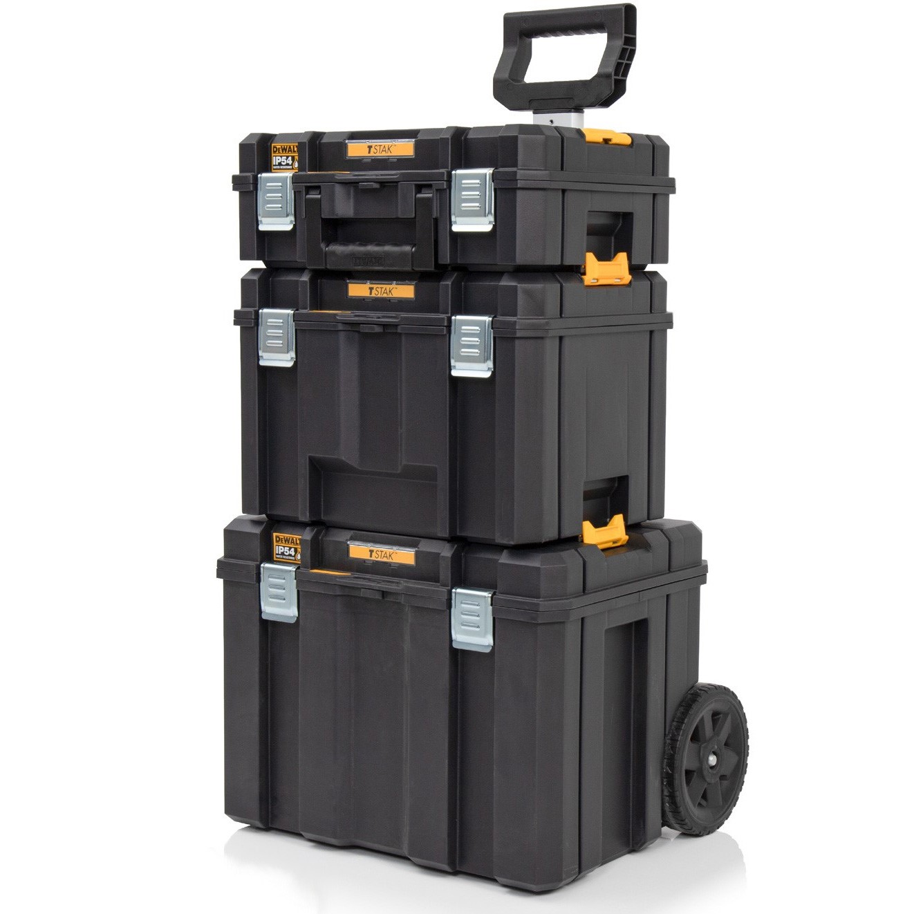 Dewalt Tstak 2.0 3 Pc Tower Tool Storage Boxes Shallow Deep Box Wheeled Trolley
