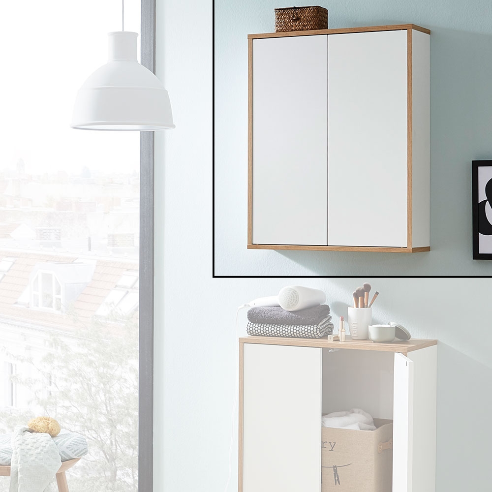 Finn Doppel-hängeschrank 60cm - Weiß Matt - Fackelmann