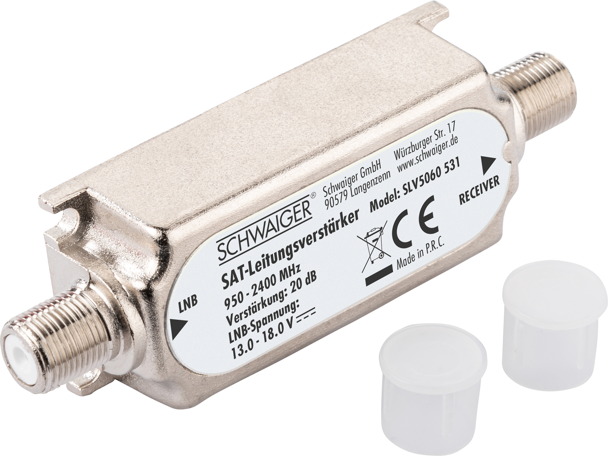 Schwaiger Gmbh - Schwaiger Sat-leitungsverstärker Slv5060 531 Für Dämpfungsausgleich Bis 20db Verstärker & Verteiler