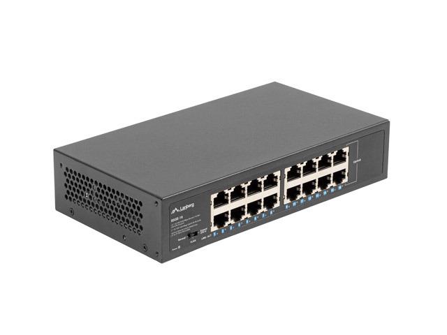 Lanberg RSGE-16 Netzwerk-Switch Unmanaged Gigabit Ethernet (10/100/1000) 1U (16 Ports), Netzwerk Switch, Schwarz - Bild 8