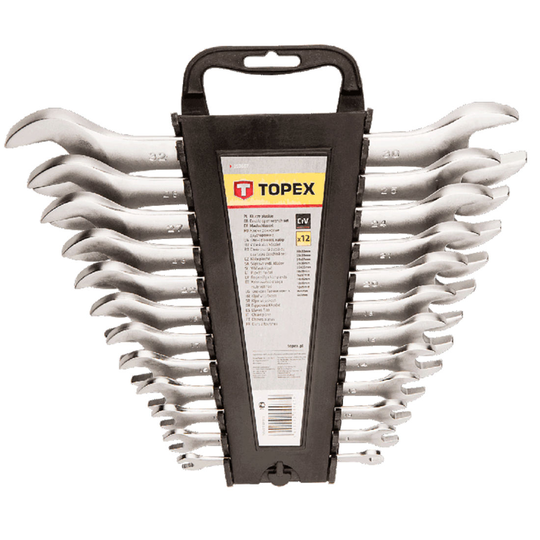 Topex Schlüsselset Stahl 12 Teile Größen 6-32 Mm