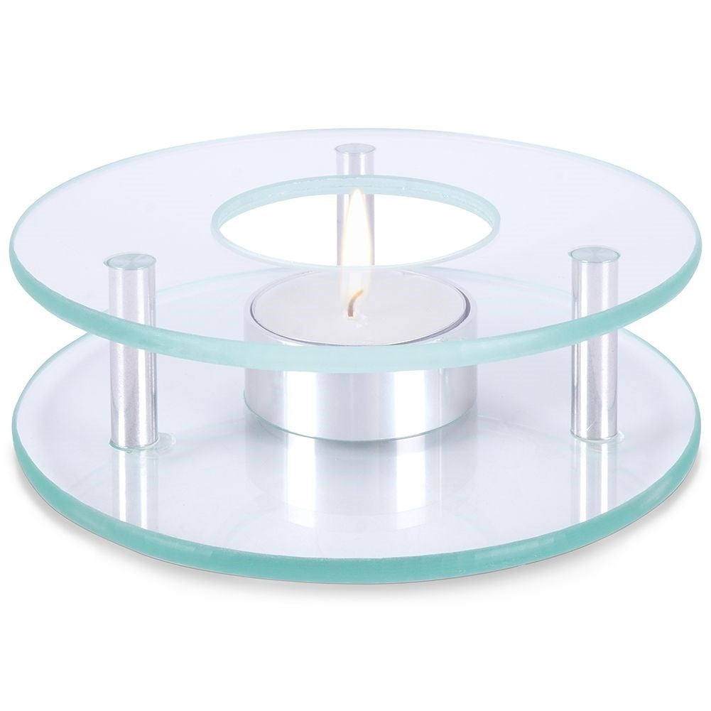 Transparent/Silber Stövchen Rund 12 Cm Glas, Rechaud, - Image 2