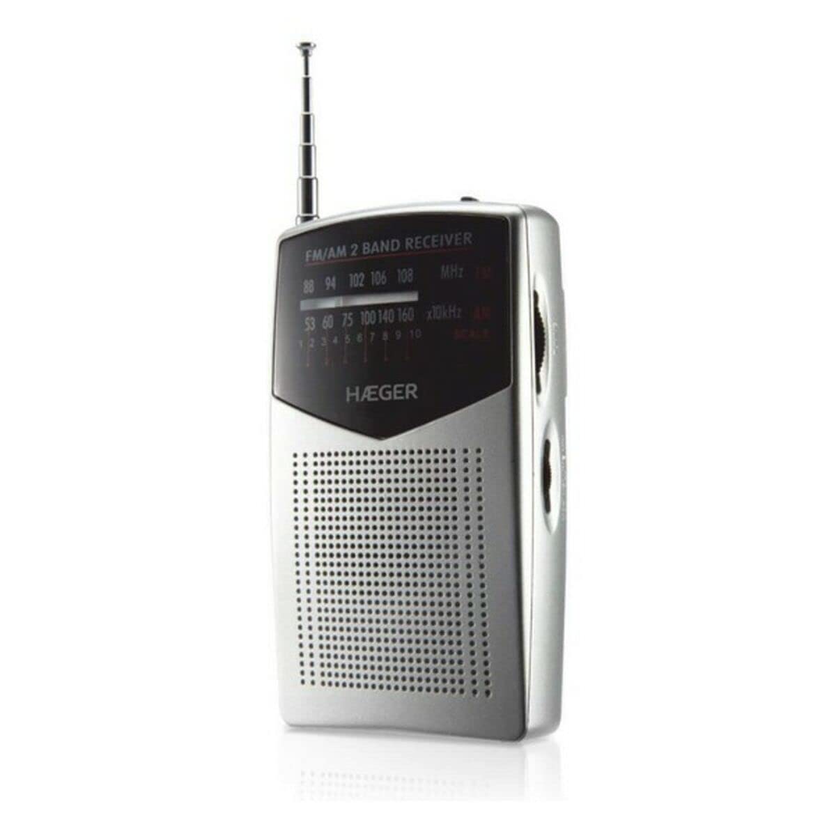 HAEGER Pocket Tragbares Radio mit Teleskopantenne mit 29 cm, LED-Anzeige, Kopfhöreranschluss - Bild 4