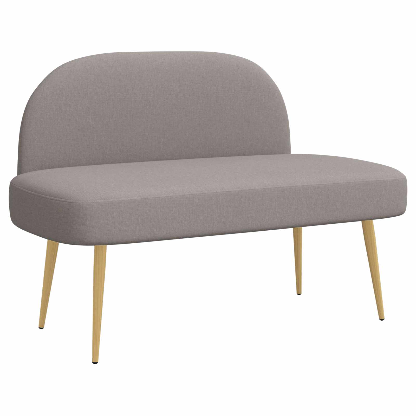 Banc Rembourré Avec Dossier Taupe 110 X 60 X 76 Cm Vidaxl