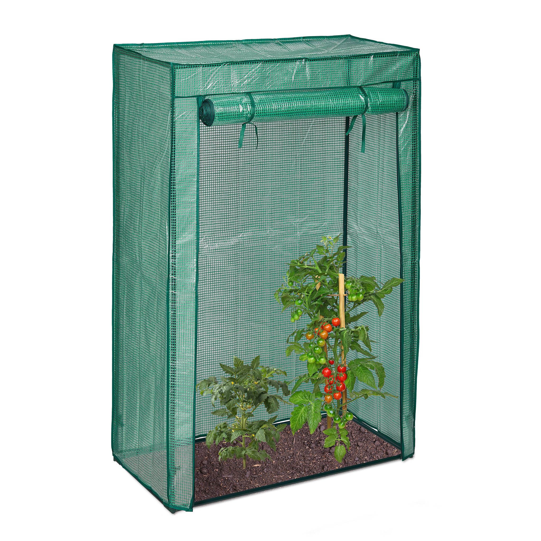 Serra Per Pomodori, Giardino, Balcone, Telo Orto Trasparente, Hlp 150x100x50 Cm, Acciaio E Pvc, Verde - Relaxdays