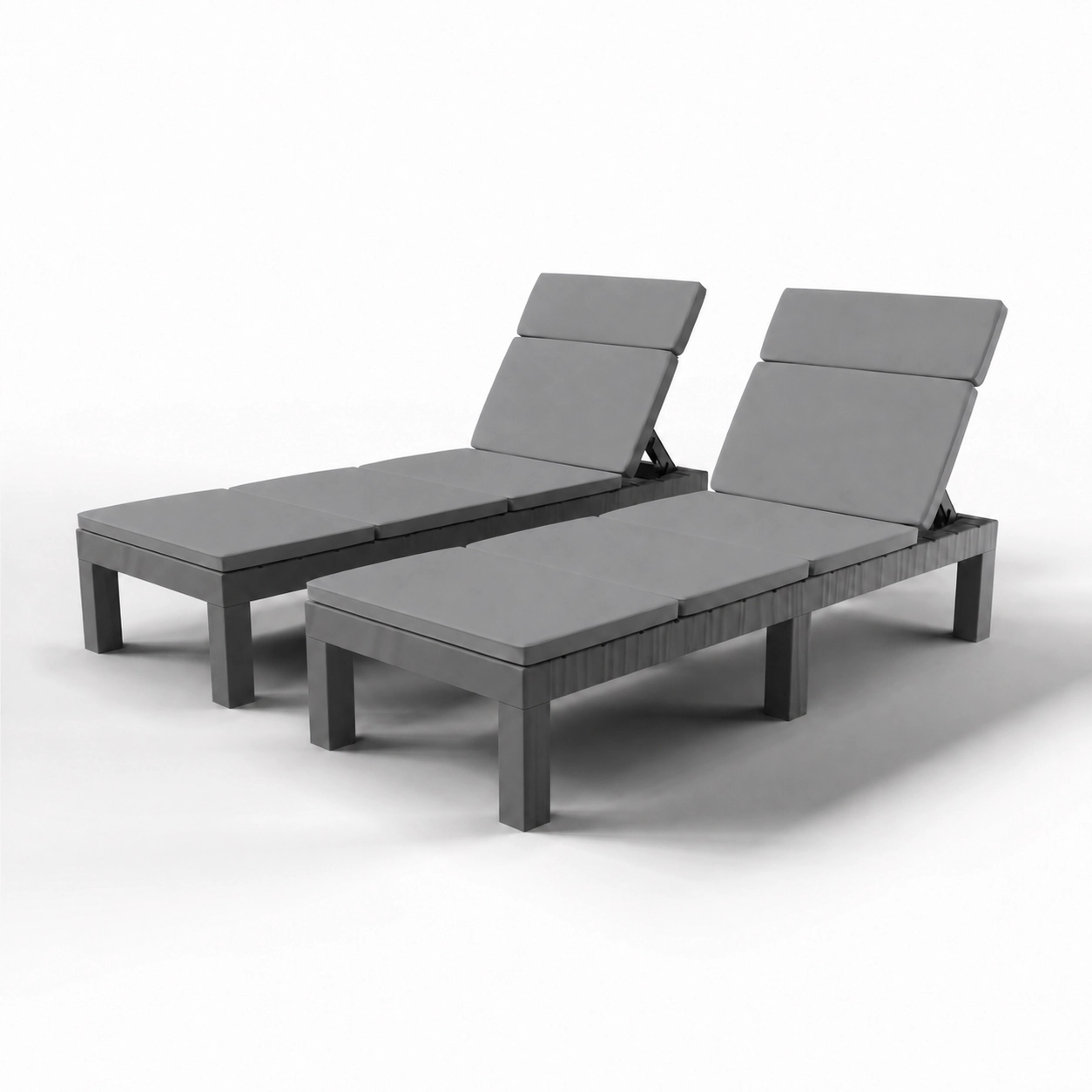 Iztoss – Transat Bain De Soleil Réglable – Lot De 2 – Plastique Pp