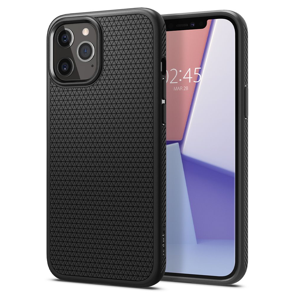 Spigen Liquid Air (Apple iPhone 12, Apple iPhone 12 Pro), Smartphone Hülle, Schwarz - Bild 2