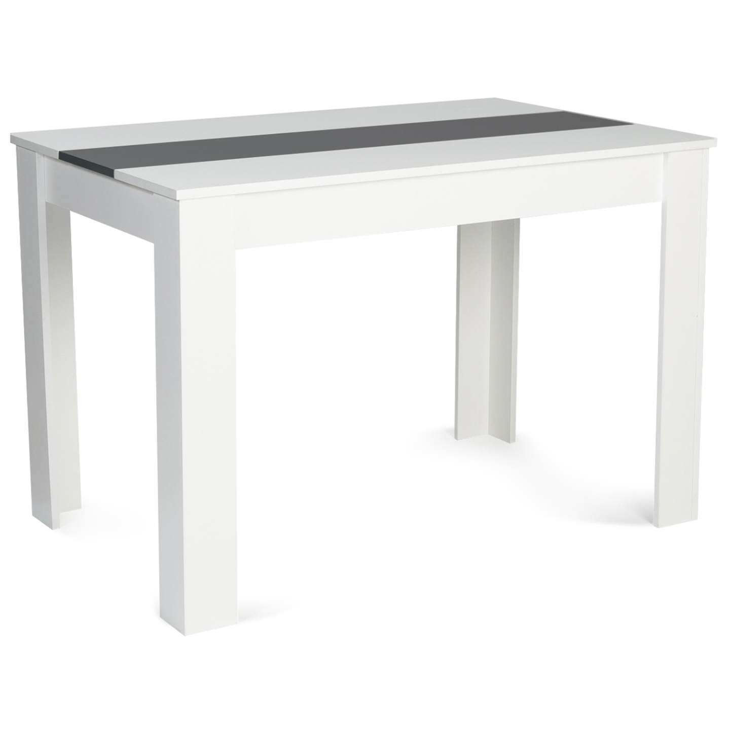 Idmarket - Table À Manger Rectangle Rozy 6 Personnes Blanche Et Grise