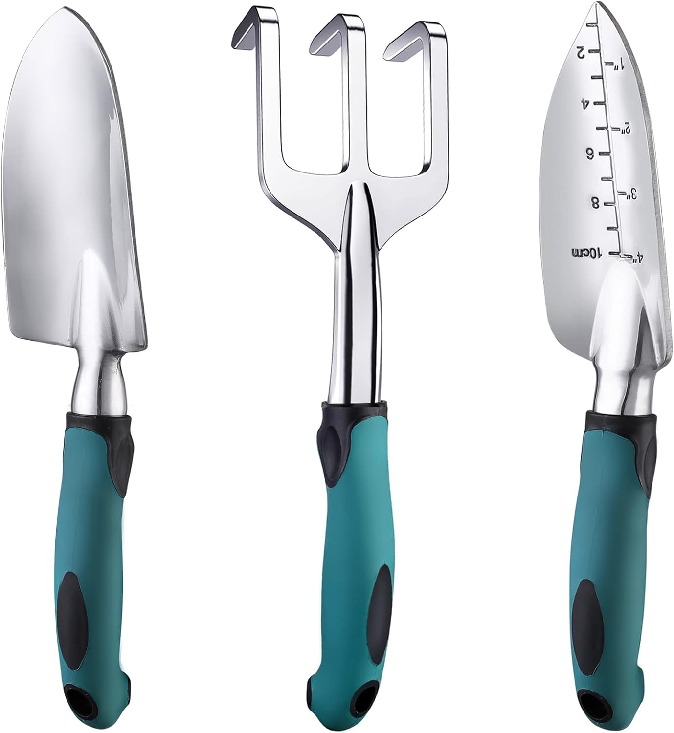 3-teiliges Gartenwerkzeug, Dreiteiliges Robustes Gartenwerkzeug Aus Aluminiumguss Mit Gummiertem, Rutschfestem Griff, Langlebige Gartenhandwerkzeuge, Gartengeschenke - Csparkv