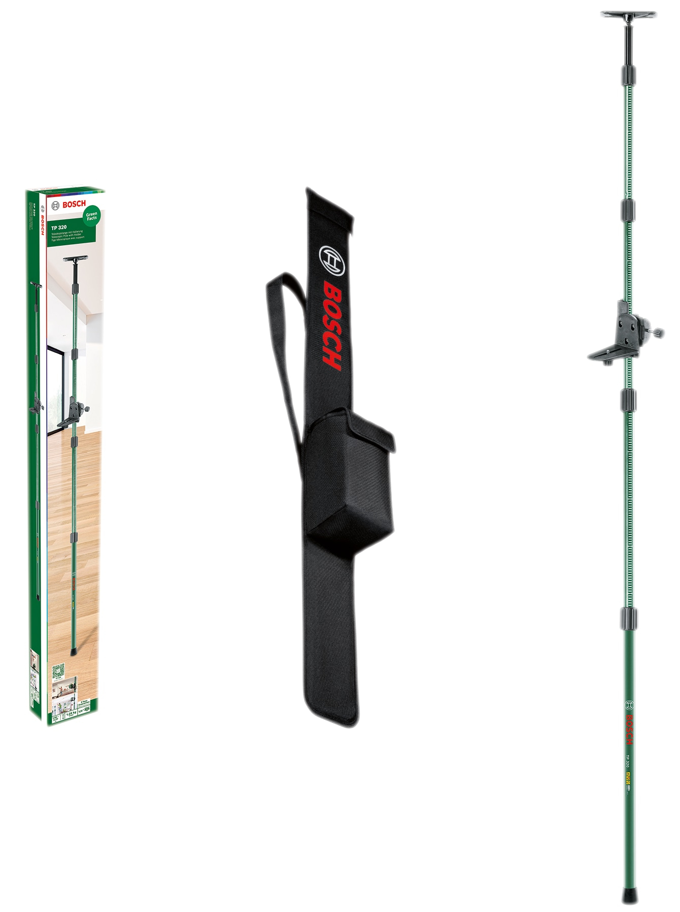 Bosch TP 320, Teleskopgriff, Schwarz, Grün, Flur, Stativ, Bosch, MM 2, MM 3, 1,1 kg - Image 4