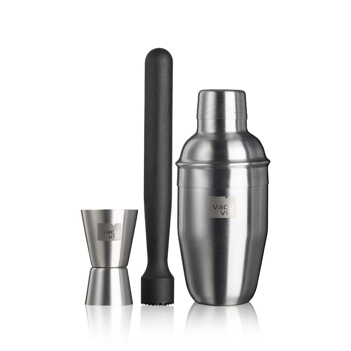 Vacuvin Versilbert Vacu Vin Cocktailset 3-Teilig