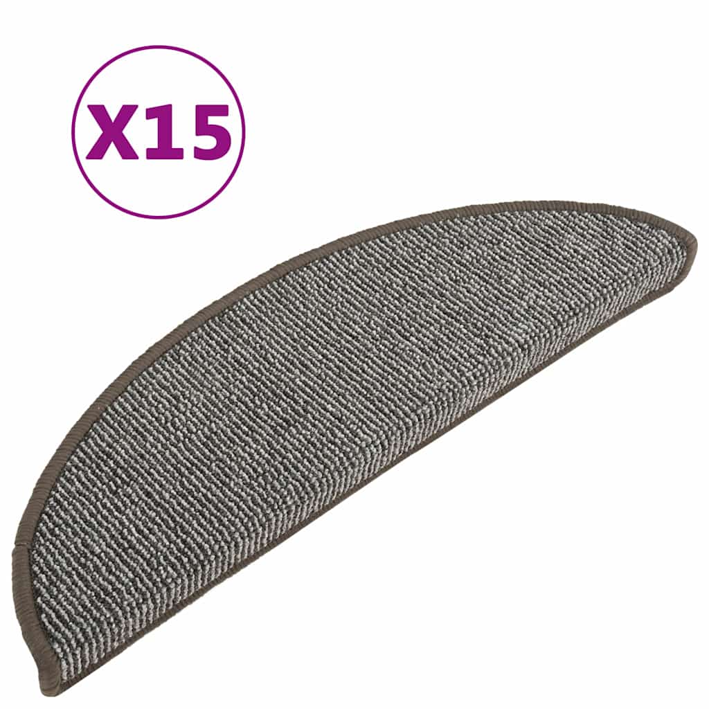 Vidaxl Stufenmatten 15 Stk. 56X17x3 Cm Grau Halbrund 8720286432839 - Image 2