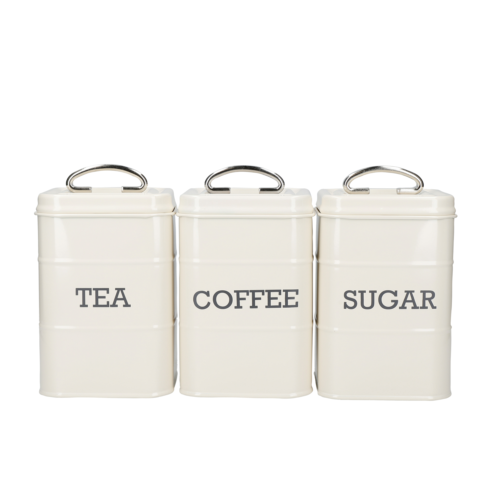 Kitchen Craft Beige Kitchencraft Living Nostalgie Kaffee-, Tee- Und Zuckerdosen De Stahl In Box Dedede Geschenk 3 Stück Antike Cremefarbe