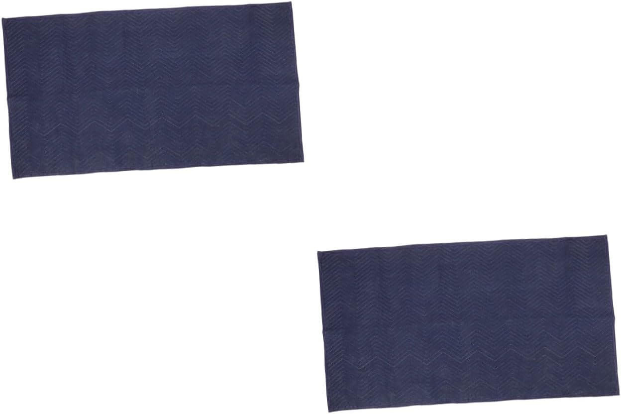 Couverture de déménagement antidérapante en tissu non tissé, bleu foncé, lot de 2