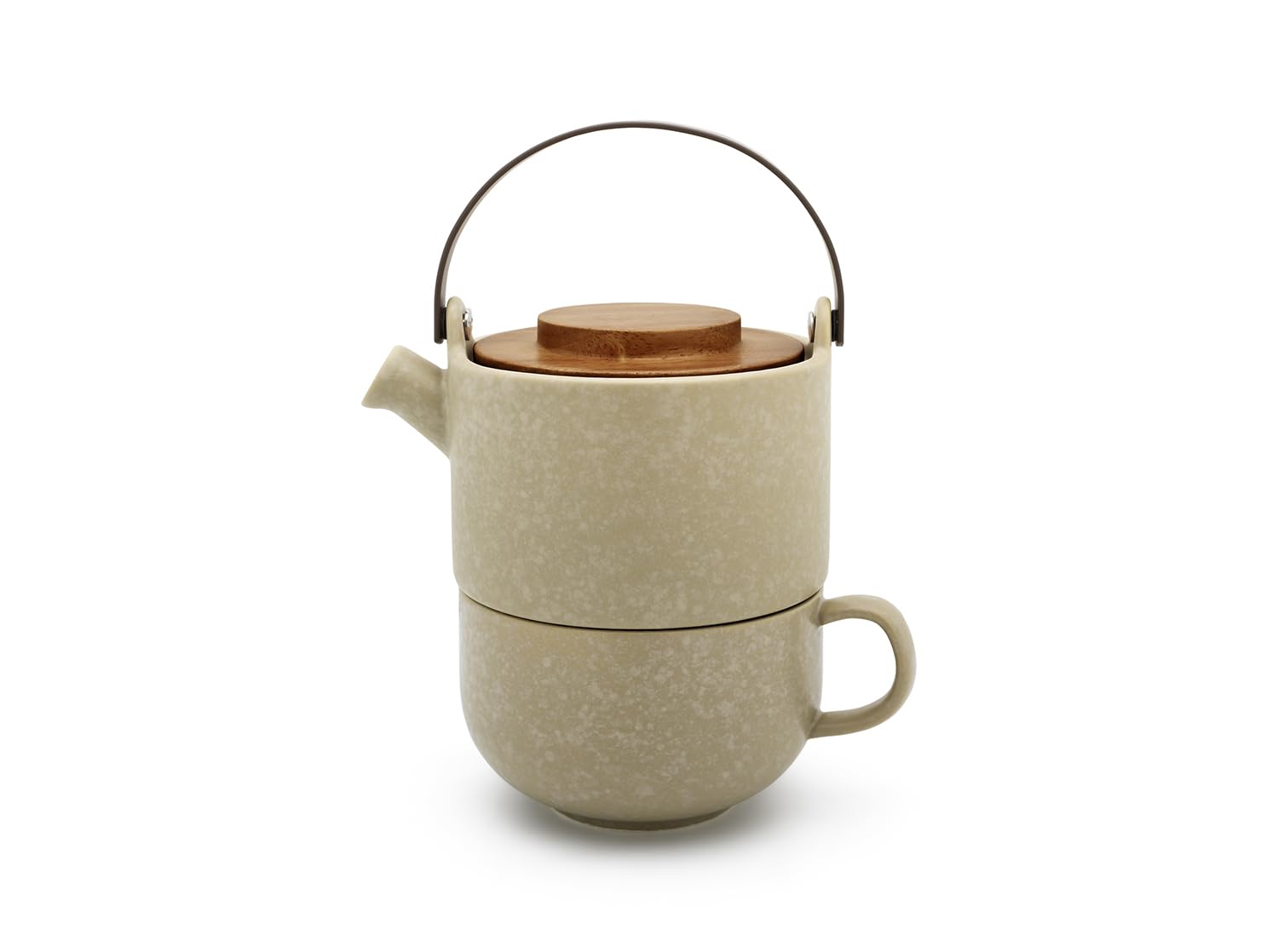 BREDEMEIJER Théière TEA FOR ONE UMEA 0,5l Gris argile / Bambou camel