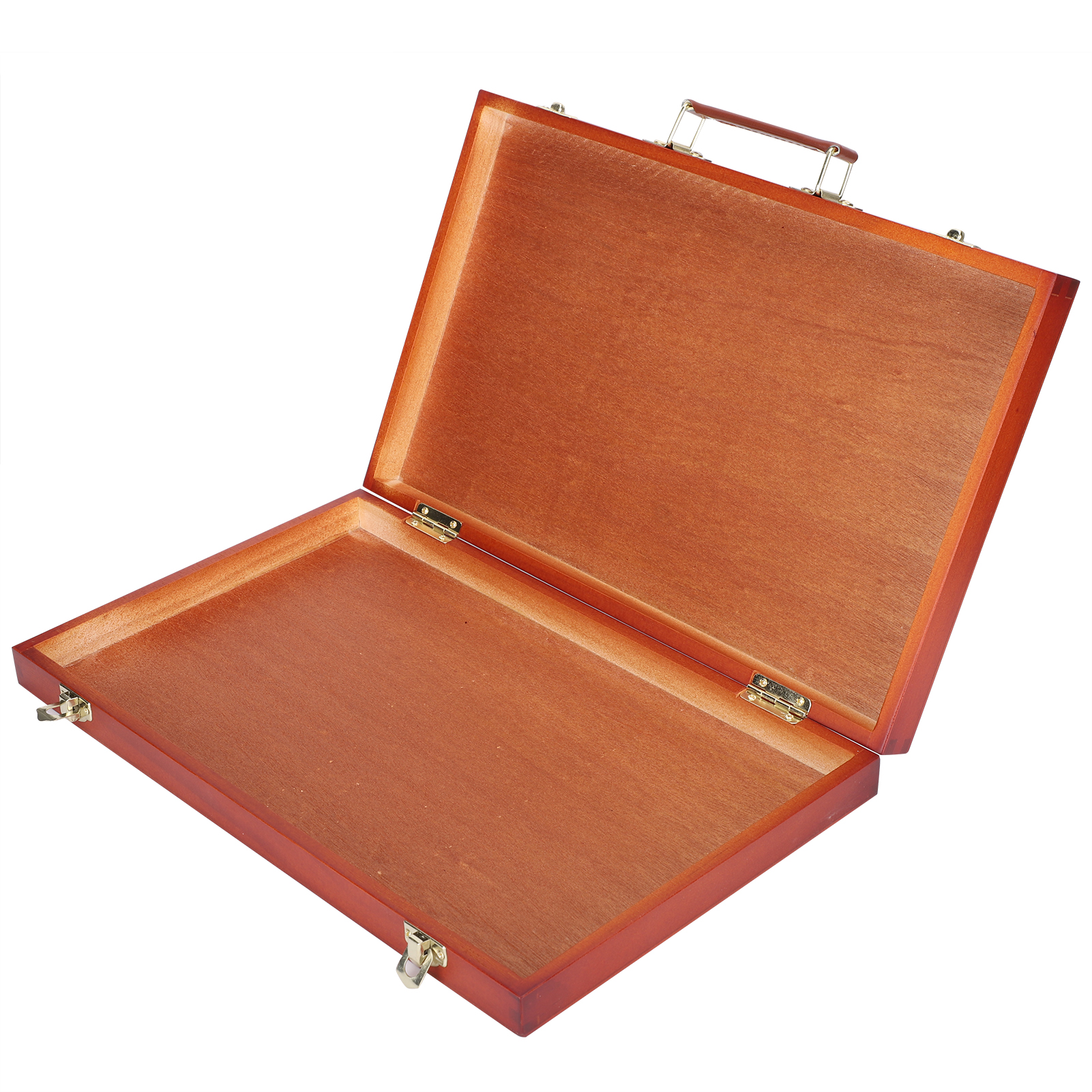 Mallette de rangement rétro en bois pour outils de peinture, étui à dessin portable, 37 x 23 cm