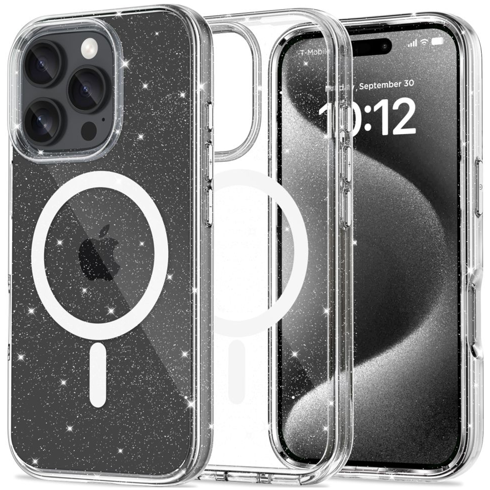 Tech-Protect FlexAir Hybrid MagSafe Hülle iPhone 16 Pro Max Glitter Case OVP - Bild 4