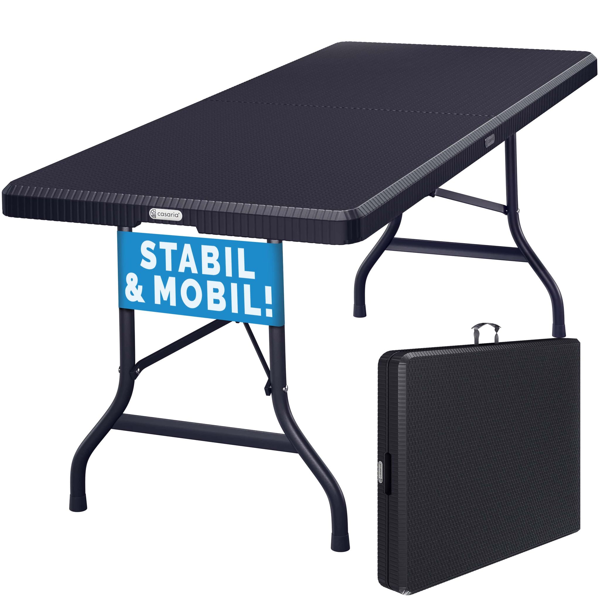 Table Pliante Effet Polyrotin 180 Cm 8 Personnes D'Appoint