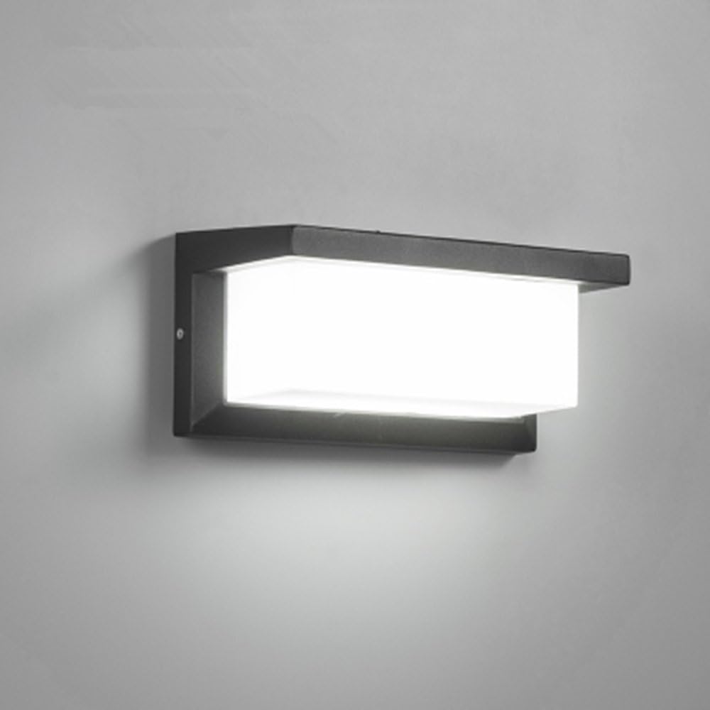 Applique Extérieureextérieur Moderne Led 18w Étanche Ip65 En Aluminium Anthracite Eclairage Décoration Lumière Pour Cour Jardin Terrasse Proche Mur Pathway Patio Villa Couloir Blanc Froid