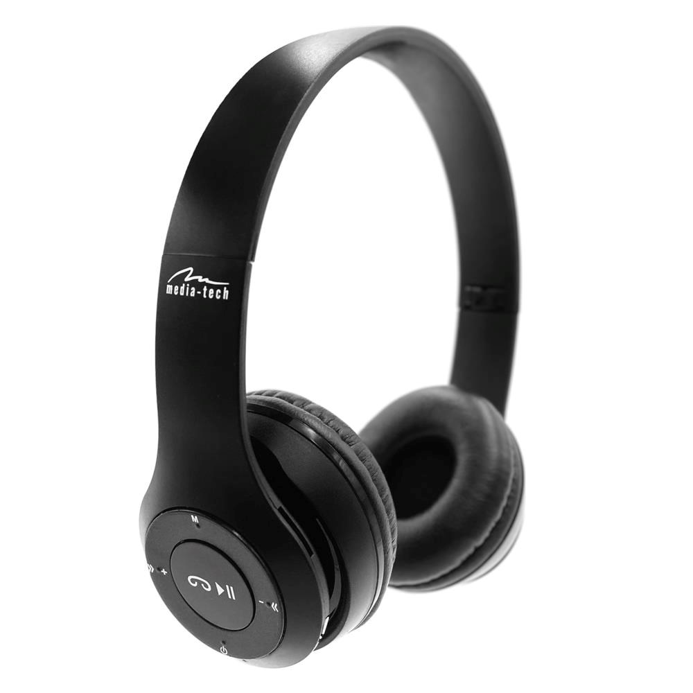 Avermedia Schwarz Epsilion Bt – Kabellose Bluetooth 5.1 Edr-Kopfhörer, Fm-Radio, Mp3-Player, Faltbares Design, Lithium-Akku