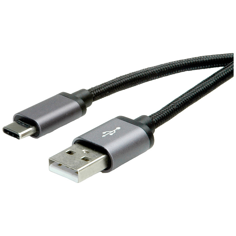 Roline Schwarz Usb-Kabel Usb 2.0 Usb-C® Stecker, Usb-A Stecker 3.00 M Geschirmt 11.02.9029