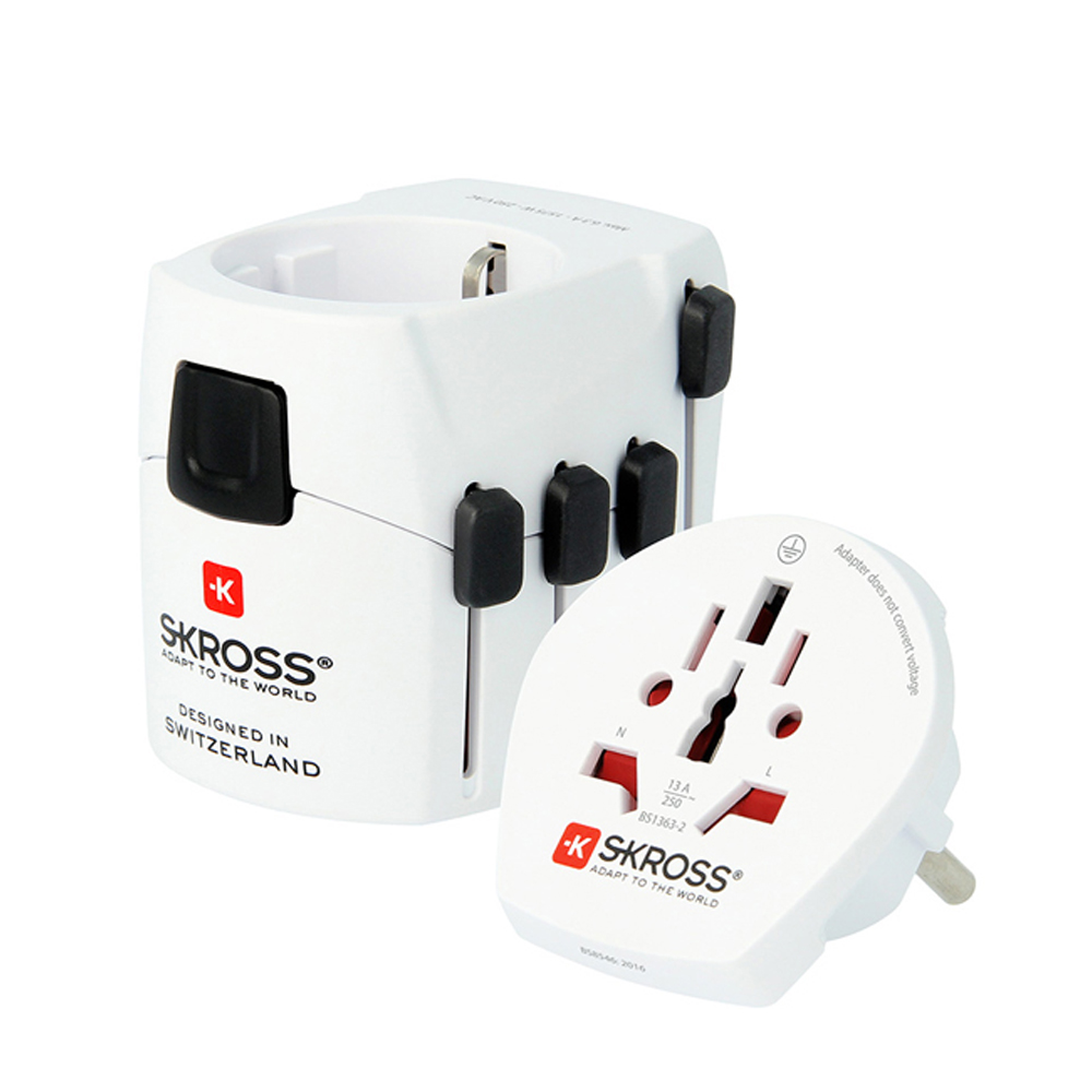 Skross Weiss/Schwarz Reiseadapter, Pro - World (7A) - Image 4