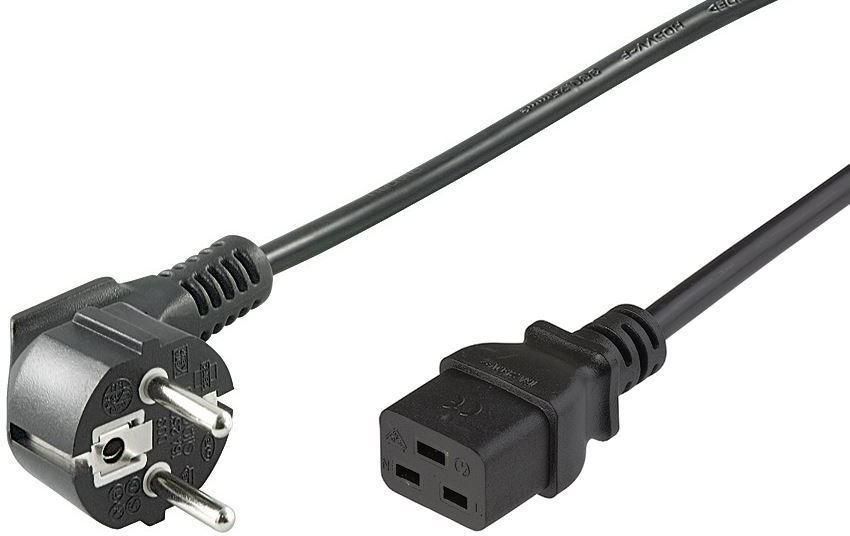 Microconnect Schwarz Schuko-Stromkabel -C19 2 M