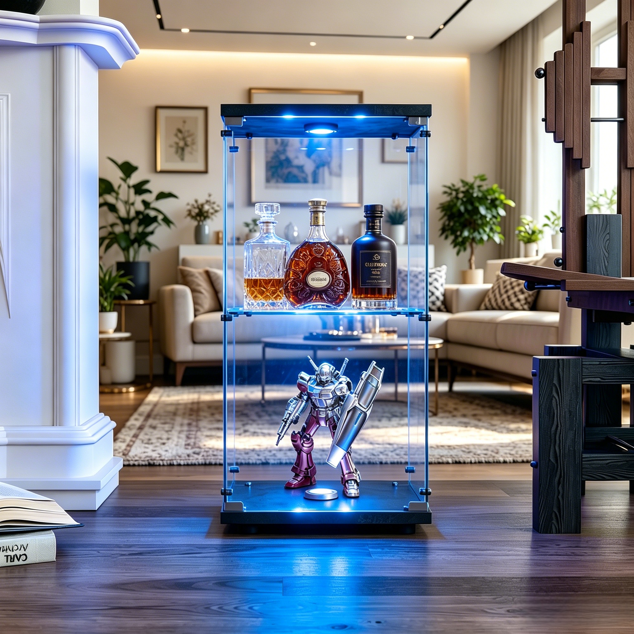 Jookgbd-vitrine En Verre Led,vitrine Pour Collection,casiers,armoire