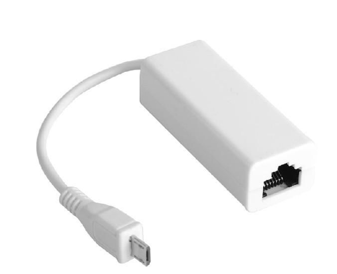 Microconnect Weiß - Micro Usb - Ethernet