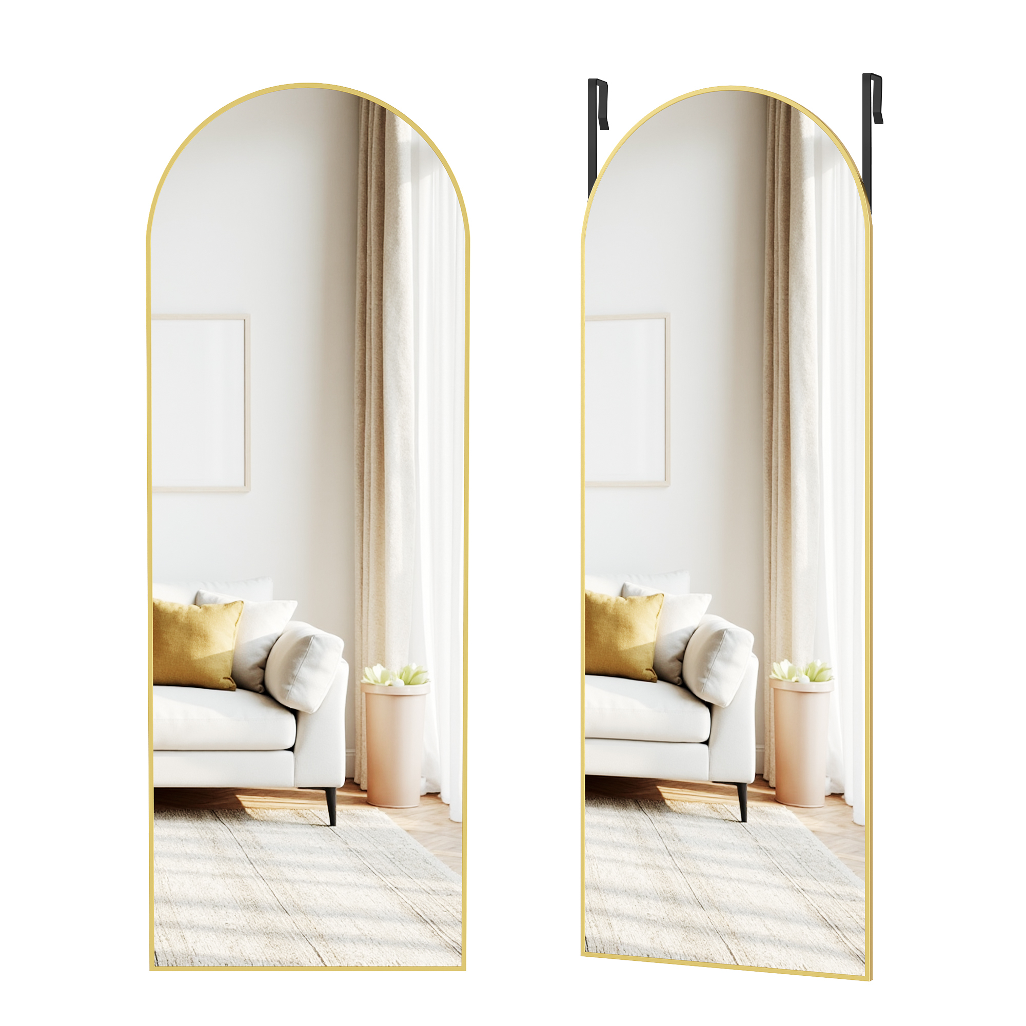 Songmics – Miroir Intégral Suspendu 120 X 40 Cm – Verre Trempé Haute