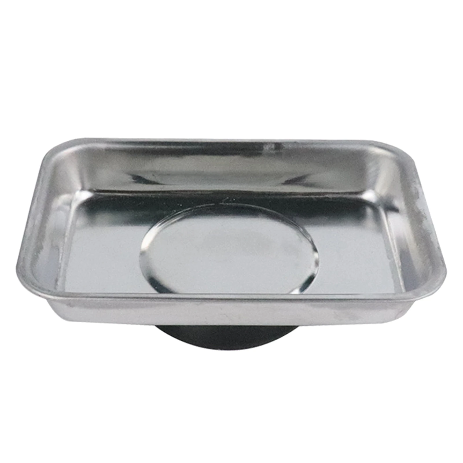 Plateau magnétique porte-outils en acier inoxydable, 9,3 x 6,3 cm, fond PVC antirouille