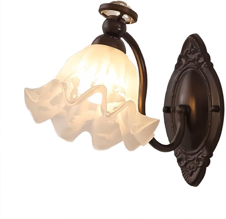 Applique Murale Vintage Pour Salle De Bain – Lampe Rétro Avec Abat-jour