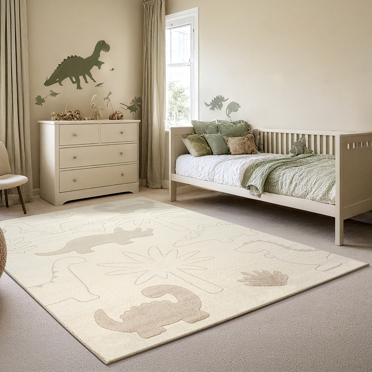 The Carpet - Elisa Kids Tapis Enfant Chambre Résistant Facile Crème