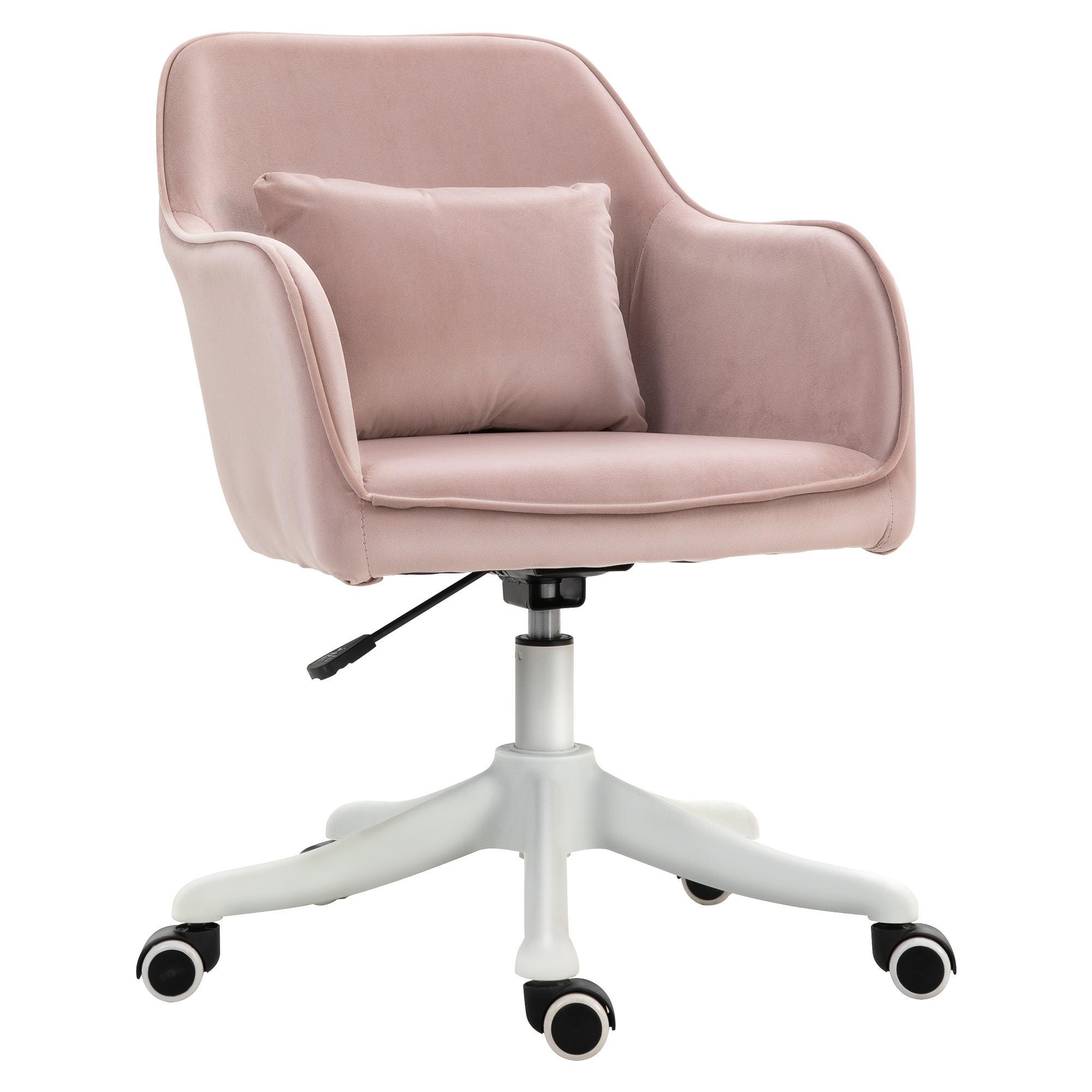 Vinsetto - Massage Schreibtischstuhl 78-86 Cm Höhenverstellbarer Bürostuhll Drehstuhl Computerstuhl Mit Usb-schrittstelle Arbeitsstuhl Mit Vibrationsfunktion Lendenkissen Massagefunktion Rosa