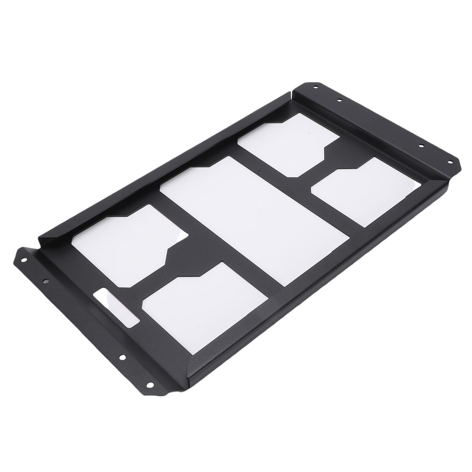 Plaque de montage murale et au sol pour boîte à outils, aluminium et acier, noir