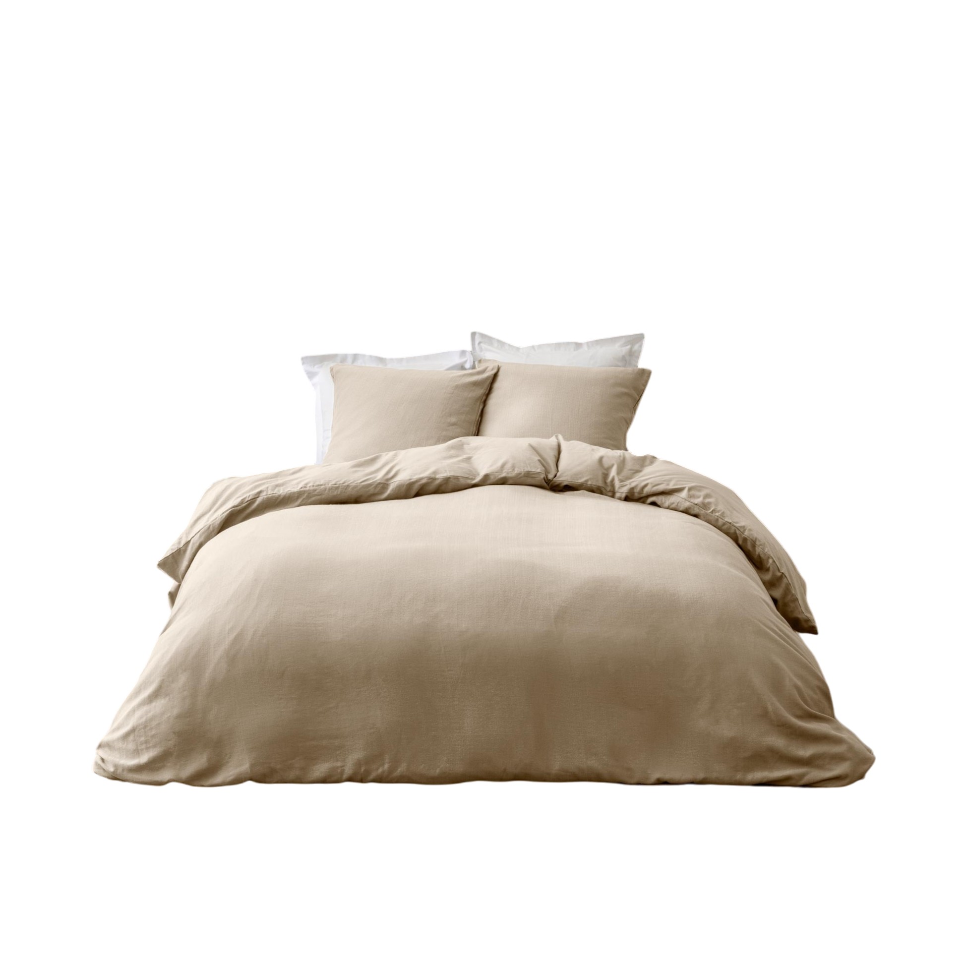Parure De Lit En Coton Relief 260 X 240 Cm Clara Beige