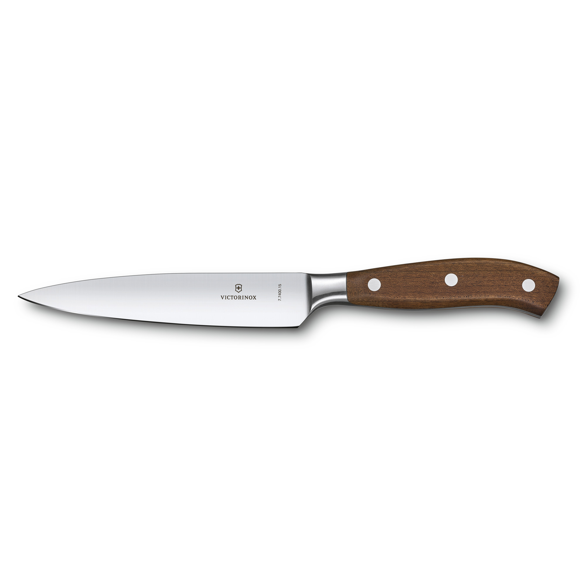 Victorinox Grand Maître, Profi Tranchiermesser, Extra Scharfe Klinge, gerader Schliff, 15 cm, Edler Holzgriff, Rostfreier Stahl, braun - Bild 3