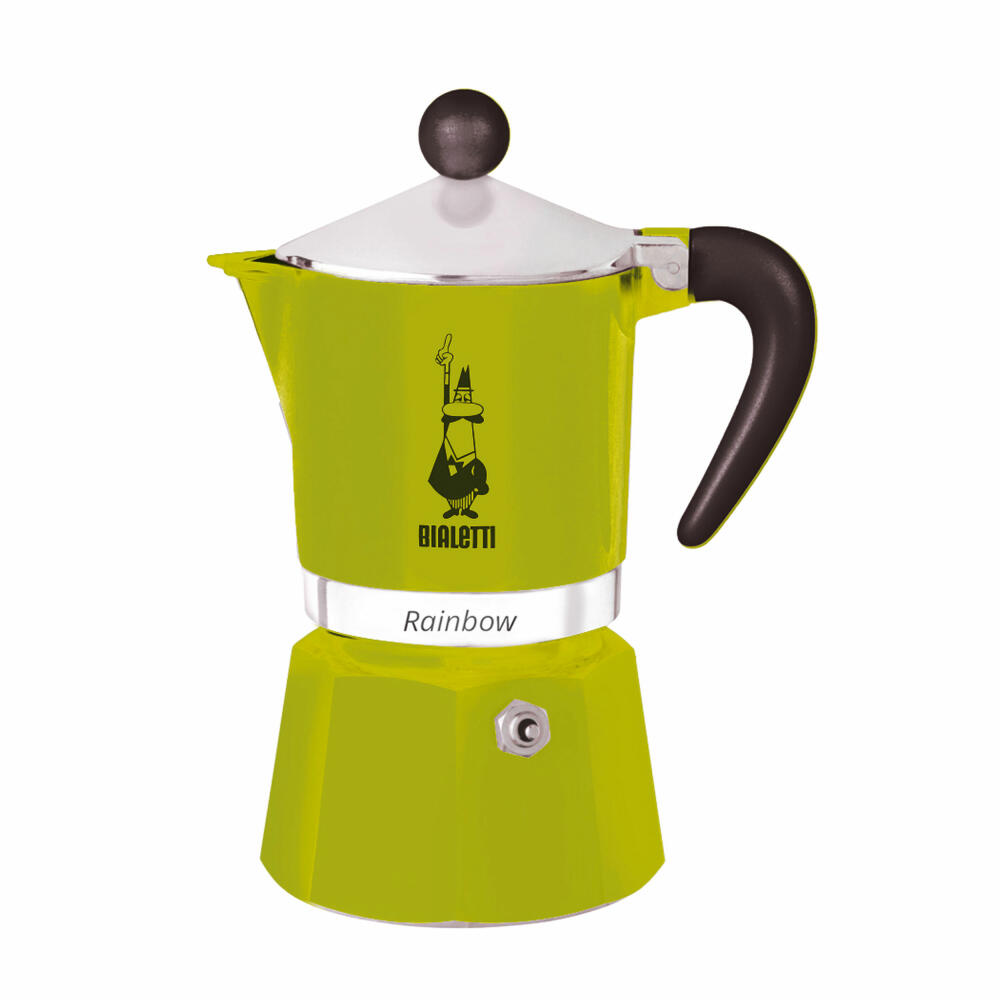 Bialetti Italienischer Espressokocher Rainbow 0,27 L Aluminium Gruen 220 Mm - Bild 5