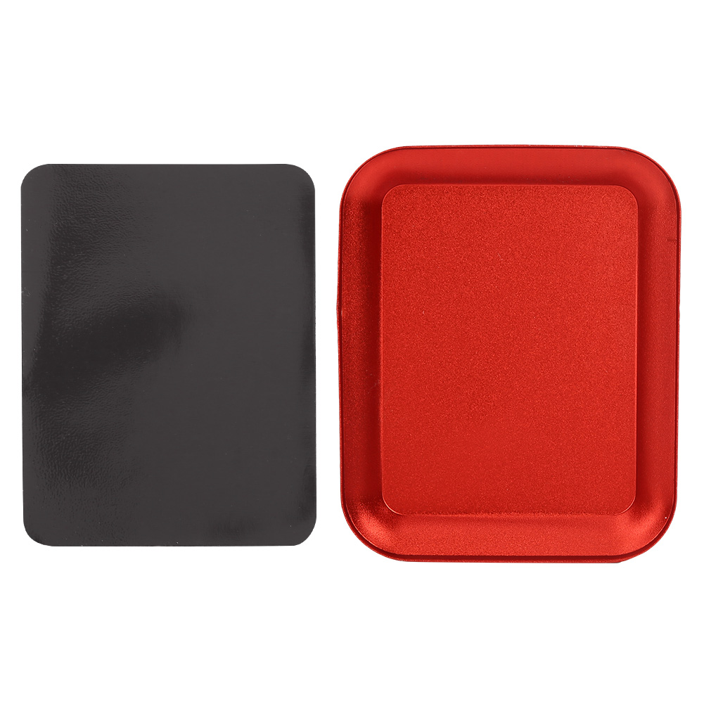 Plateau magnétique pour vis, écrous et boulons, alliage d'aluminium, rouge, 10,6 x 8,6 cm