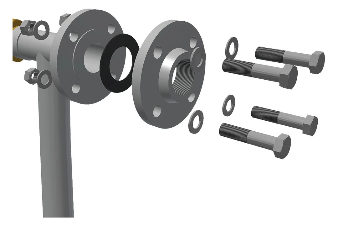 Watercryst Grau Flanschanschluss-Set Dn50 Zubehör, 12000200