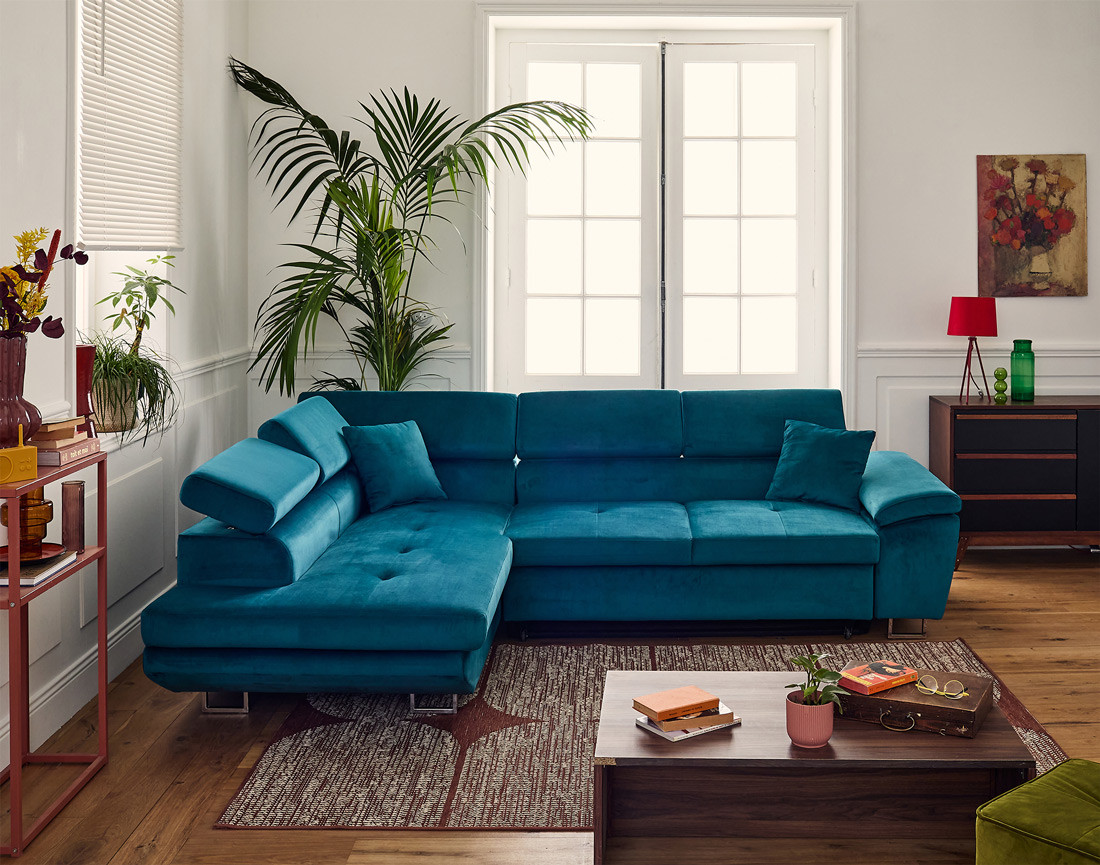Bestmobilier - Dimas - Canapé D'Angle Gauche 5 Places - Convertible