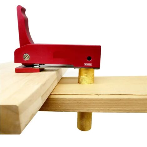 Pince de maintien d'établi MFT en alliage d'aluminium et acier inoxydable, serrage 50 mm, pour trou de 19/20 mm, 1 pièce