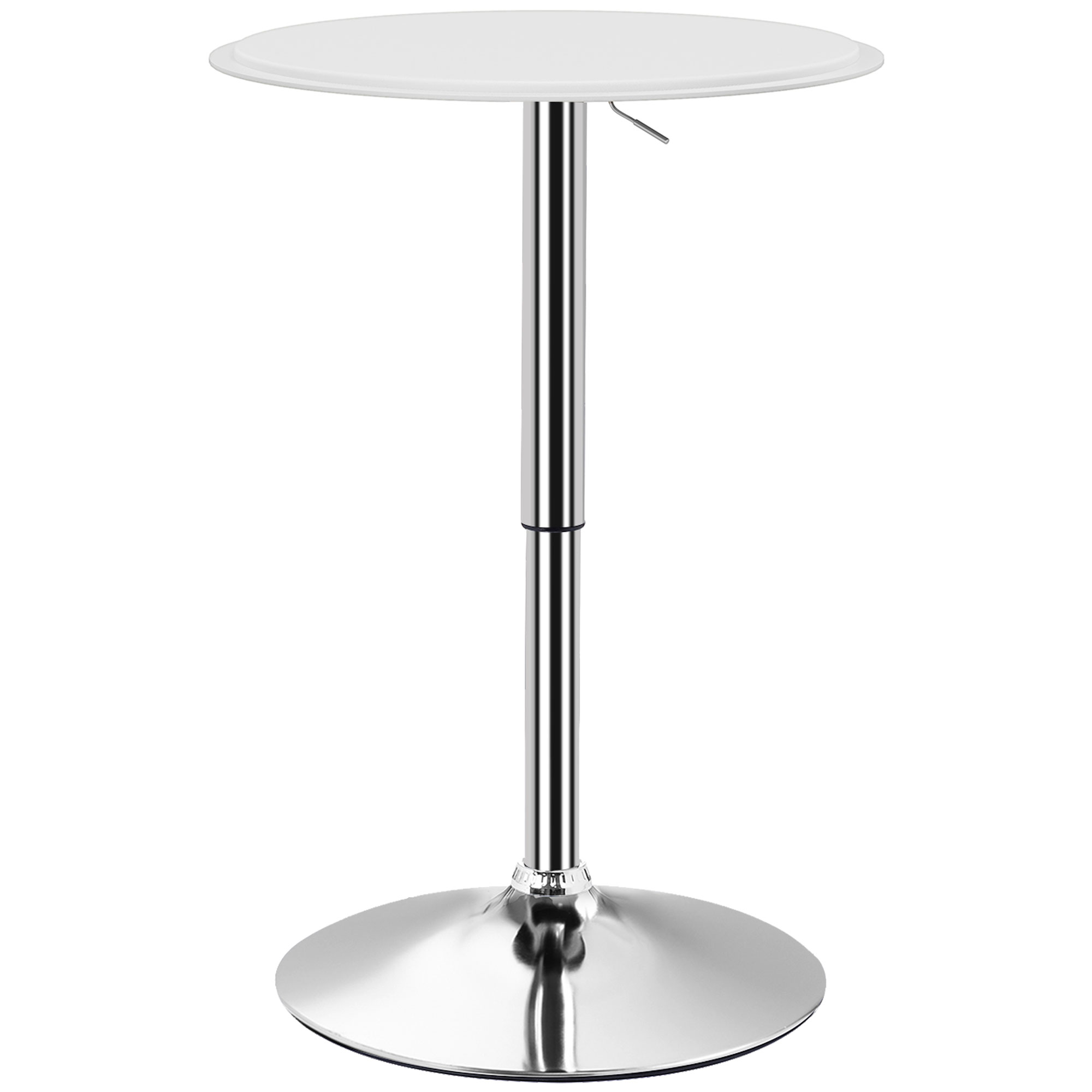 Table De Bar - Homcom - Hauteur Réglable 67-93 Cm - Ø 63 Cm Plateau