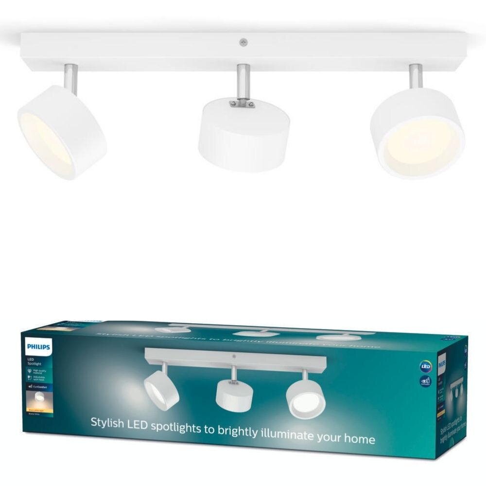Weiß Philips Bracia Aufbauspot Mit 3 Lichtpunkten (Weiß) - 2700K - Bild 5
