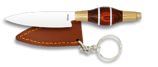 Coltello Fodero Pelle.st.rosso.lama 5,5