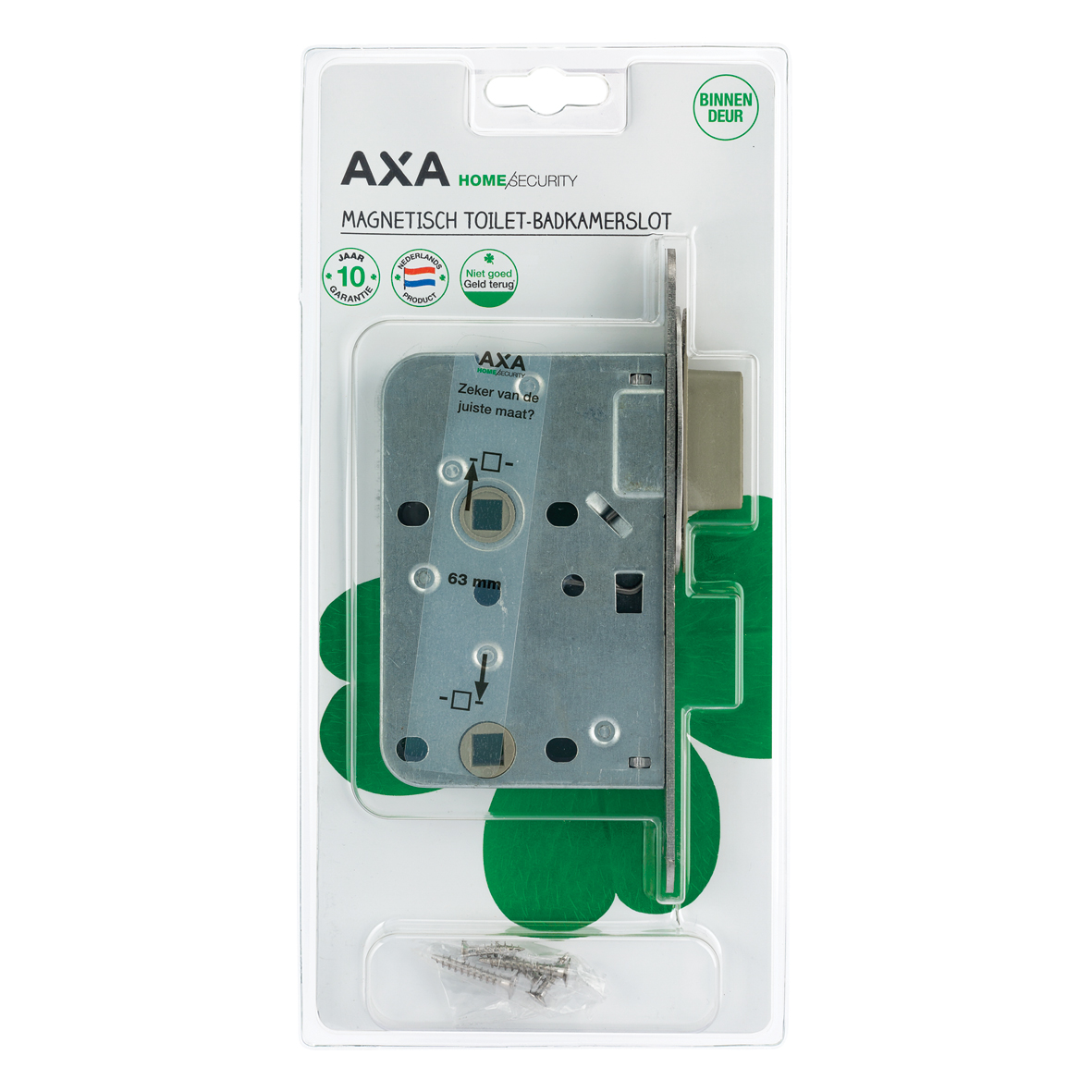 Axa Türschloss 7169 - Für Wc/badezimmer Tl63 - 8 - Schloss Für Innentüren Mit Schlüssel - Magnetisch - Frontplatte Aus Edelstahl - Inkl.