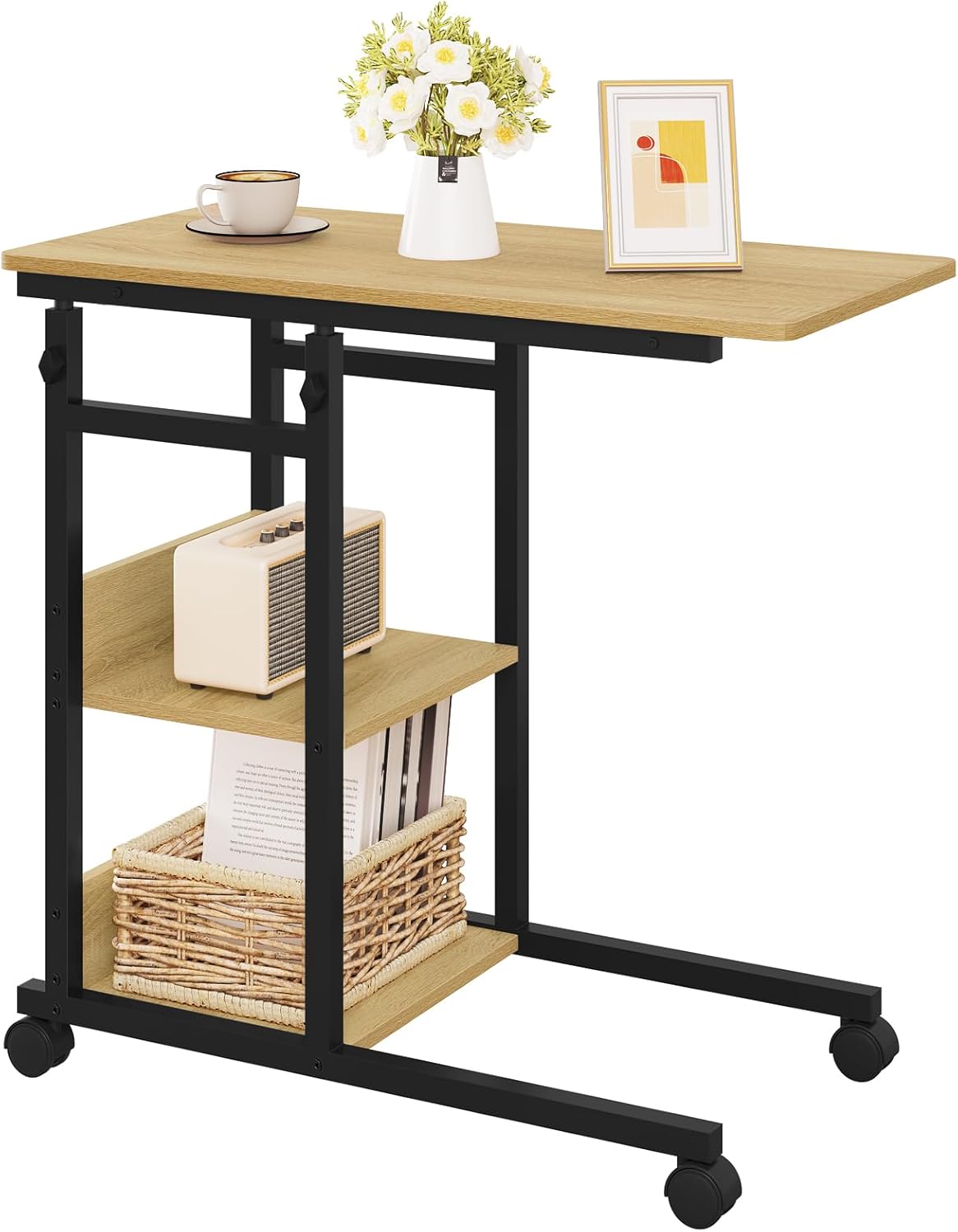 Woltu - Table D'Appoint Avec Roulettes