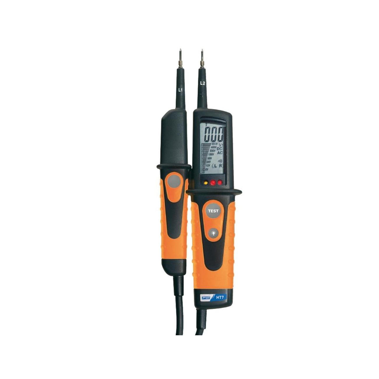 Ht Instruments Orange - Ht7 Zweipoliger Spannungsprüfer Cat Iii 1000 V, Cat Iv 600 V Lcd, Led, Akustik