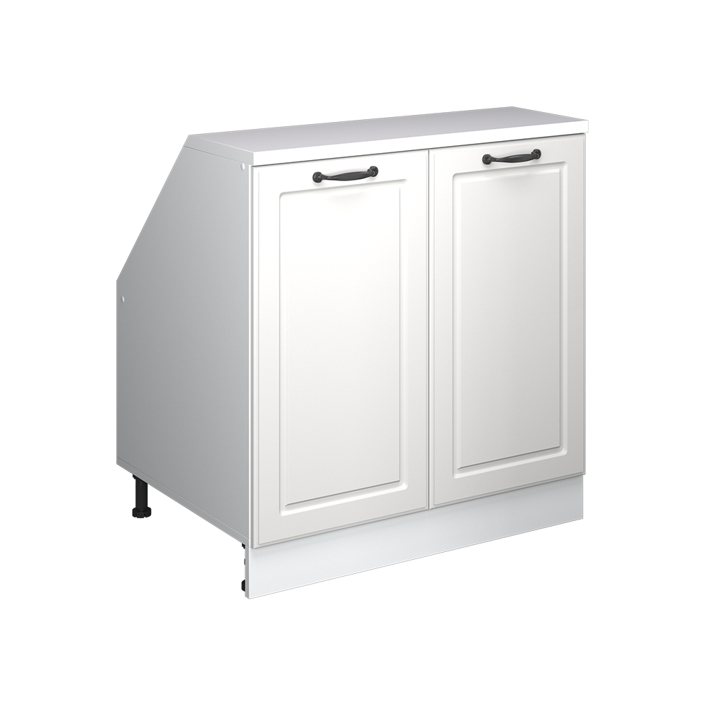 Dachschrägenschrank Rion, Weiß Landhaus, 80 X 81.6 Cm Mit 2 Türen, Schrankkorpus 60 Cm Tiefe, Vicco
